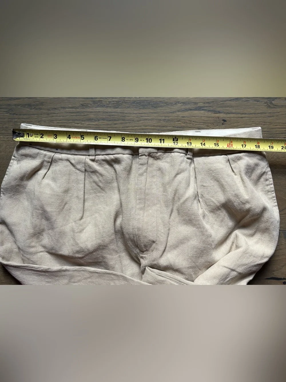 Polo By Ralph Lauren 100% Linen Pants Cuffed Pockets Old Money Tan Size 38x32